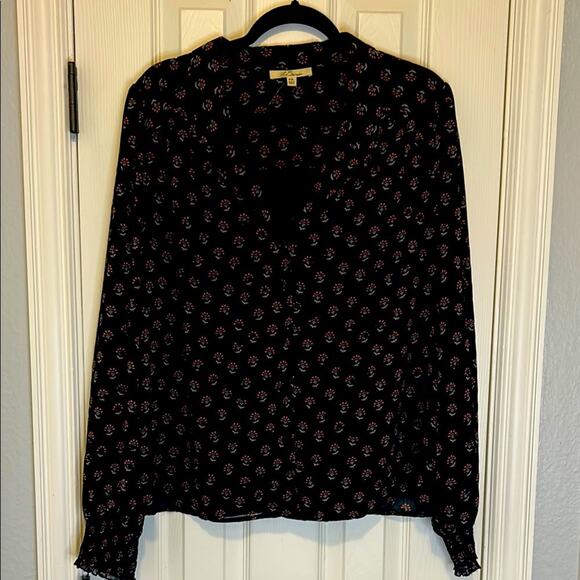 Les Serein Blouse XXL | NWOT | Boho velvet buttons | Workwear | Cottagecore Vibe - Picture 1 of 7